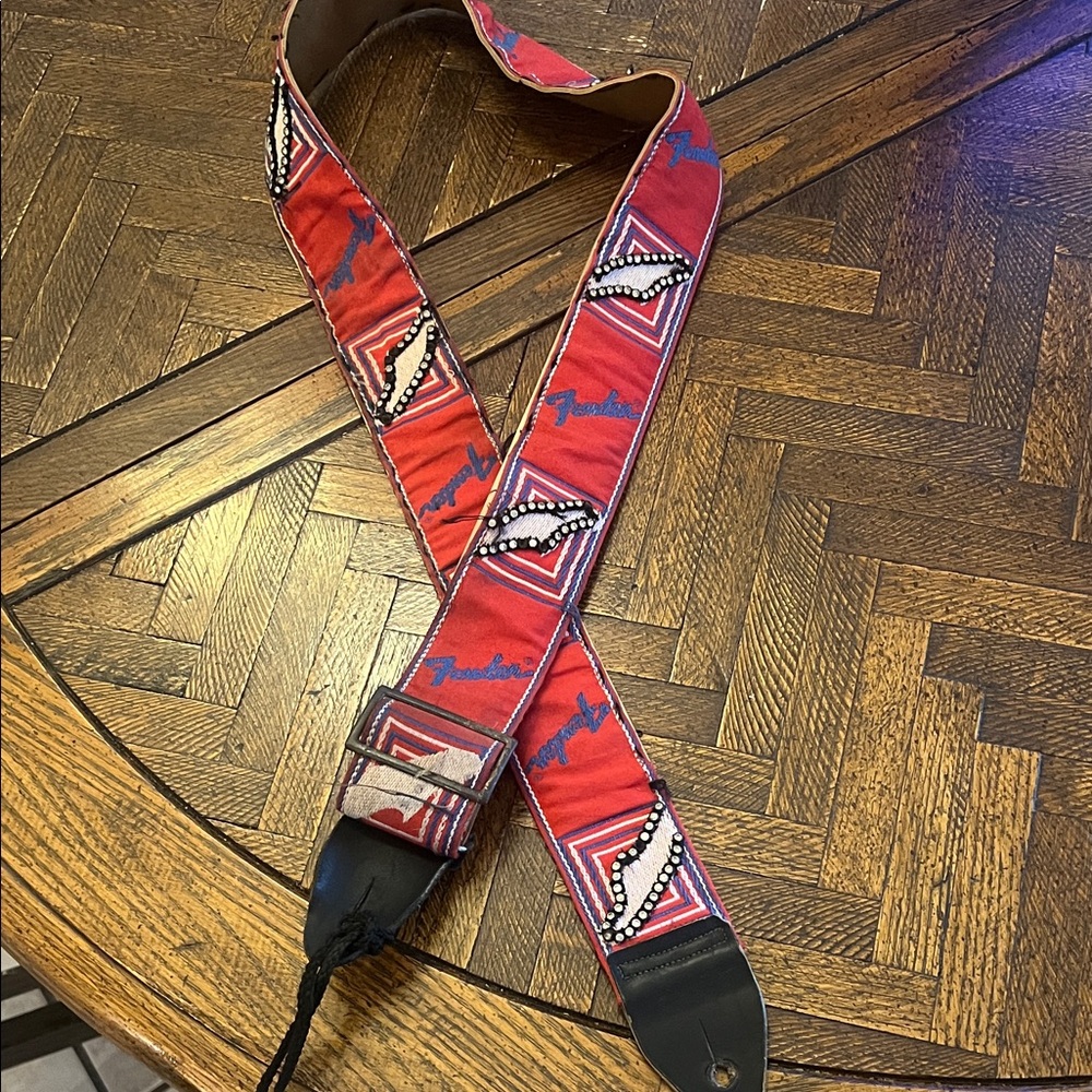 Fender Red and blue guitar strap